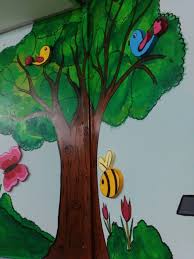Tree Mural Preschool Classroom Ideas Wall Painting For Classroom Wall Painting Sneak Peek Tree Mural Tree Painting Mural