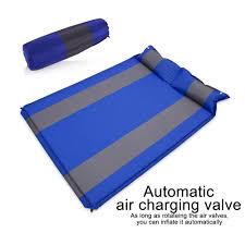 Newdora Double 2 Person Camping Self Inflating Sleeping Pad With Attached Pillow Lightweight Air Sleeping Pads A Camping Sleeping Pad Sleeping Pads Camping Mat