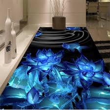 Beibehang Large Custom Flooring Posted 3d Indoor Luminous Crystal Lotus Thick Wearable Floor Decoration Painting Custom Floors Floor Painting3d Floor Painting In 2020 Custom Floor Floor Murals Custom Photo Wallpaper