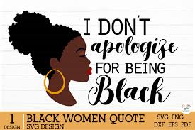 African American Black woman Quotes SVG,Afro puff (905933)