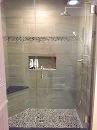 If you don't love the idea of making your shower niche stand out, it's perfectly ok to continue the same tile and pattern into the niche. Shower Niche Ideas Transitional Bathroom Houston By Tell Projects Houzz
