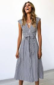 50 Ideas For Sewing Skirts Maxi How To Make In 2020 Striped Midi Dress Midi Dress Casual Fashion