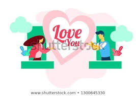 Love Couple In Mobile Phone Sent Pink Heart And Love Gift Design For Valentine S Day Festival On Pink Backgrou Card Illustration Presentation Cards Love Couple