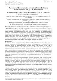 Les voyageurs sont unanimes : Fundamental Characterisation Of Dredged Marine Sediments From Kuala Perlis Jetty By Xrf Xrd And Ftir Scientific Net