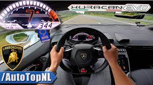 This lamborghini doesn't have any forced induction like a. Lamborghini Huracan Evo 344km H On Autobahn No Speed Limit By Autotopnl Youtube