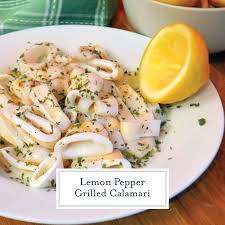 Cut the rings, put a diced onion in some olive oil, wait for the onion to turn blond, add 2 good tablespoon of tomato paste, a glass of white wine, a. Lemon Pepper Grilled Calamari A Lemon Pepper Seafood Recipe