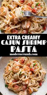 Creamy Cajun Shrimp Pasta With Tomatoes Modern Crumb Recipe In 2020 Creamy Cajun Shrimp Pasta Cajun Shrimp Pasta Shrimp Pasta Recipes Easy