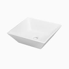 ceramic bathroom vessel sink, square