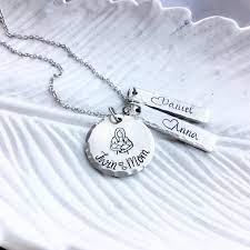 Twin Mom Necklace Personalized Mom Of Twins Jewelry Push Etsy Mom Necklace Personalized Twins Jewelry Mom Necklace