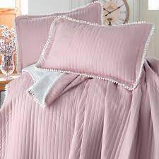 Anatolia çift kişilik kapitoneli yatak örtüsü. Evim Home Ponponlu Cift Kisilik Yatak Ortusu Takimi Pudra Evidea