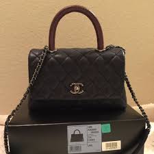 Full review of chanel coco handle bag in mini size. Chanel Bags Chanel Coco Calfskin Flap Bag With Lizard Handle Poshmark