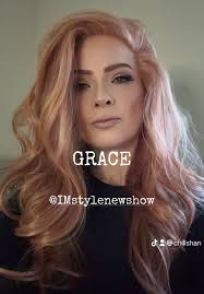 GRACE! Perfect spring color! In love! 🥰 🍑 🩷 #imstyle #gluelesswig  #beautyhacks #lacefrontwig #imstylewigs #imstylenewshow #imstyled  #wearthewig #hairtok #wigtok