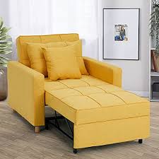 Maybe you would like to learn more about one of these? Buy Yodolla 3 In 1 Sofa Bed Chair Convertible Sleeper Chair Bed Adjust Backrest Into A Sofa Lounger Chair Single Bed Modern Chair Bed Sleeper For Adults Mustard Yellow Online In Turkey B094w2y7x5