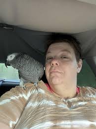 He's never locked up...first time I put him in the cage outside so he  doesn't fly(even though he doesnt)