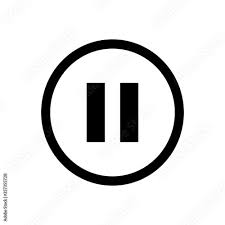 Video Pause Button Icon Isolated On Transparent Background Black Symbol For Your Design Vector Illustration Easy To Edit Stock Vector Adobe Stock