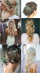 Romantic Wedding Hairstyles With Baby S Breath Weddingflowers Weddingbouquets Weddingdecor Wedding Hair Down Wedding Hairstyles Bride Babys Breath Wedding