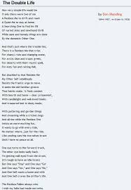 The Double Life By Don Blanding Double Life Poems About Life Lyric Quotes
