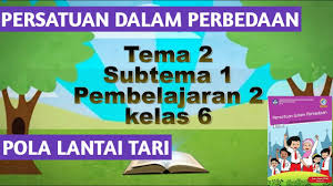 2 (dua) muatan pb : Pembelajaran Online Kelas 6 Tema 2 Subtema 1 Pembelajaran 2 Persatuan Dalam Perbedaan Pola Lantai Youtube