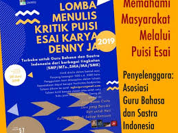 Check spelling or type a new query. Agbsi Gelar Lomba Kritik Sastra Karya Denny Ja Saibumi Id
