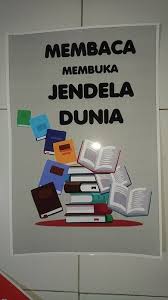 Poster membaca buku sebagai pencari jati diri Poster Membaca Buku Cara Golden