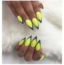 Sharp Stiletto Long Black And Yellow Nails Yellow Nails Design Wedding Nail Polish Neon Nail Polish