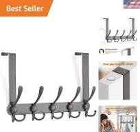 Rust-Resistant Over The Door Hanger with 5 Hooks – Easy Installation