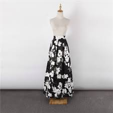 $38.00 $19.00 (50% off) black tie waist slip satin midaxi skirt. Women 100cm High Waist Maxi Skirts Vintage Black White Floral Print Pleated Floor Length Flare Long Skirts Saias Sp002 High Waist Maxi Maxi Skirt Vintagelong Skirt Aliexpress