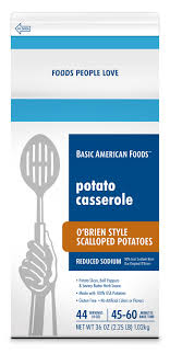 In the skillet heat the remaining oil over moderately high heat until hot and add the potatoes. Baf Scalloped O Brien Style Potato Casserole Basic American Foods Foodservice