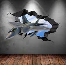 Maybe you would like to learn more about one of these? Fighter Jet Decal Air Force Decor Wall Art Stickers Graphic Wall Mural Bedroom Wall Mural 3d Fighter Plane Sticker Wall Art 3d Wall Art Decal Wall Art