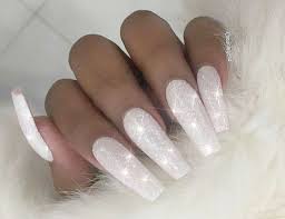 20 Ideas Ebook White Glitter Nails White Sparkly Nails Sparkly Nails Everyone loves an accent nail, especially on longer, bolder acrylics. nails white sparkly nails