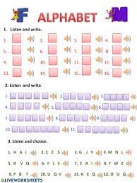 Livework sheets how to write alphabet abc. Alphabet Online Pdf Activity