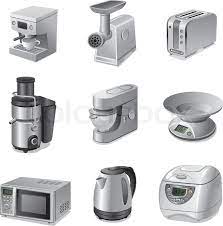 Dishwasher appliances are great, since they clean up your dishes without any work on your part. Kitchen Appliances Icon Set Stock Vektor Colourbox