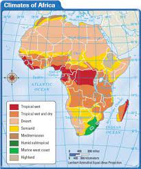 Vegetation regions can be divided into five major types: Africa Climate And Vegetation