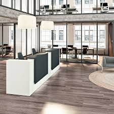 How Do You Keep A Two Story Atrium Office Design Fresh And Open Make Su Modern Office Reception Contemporary Reception Furniture Contemporary Office Reception