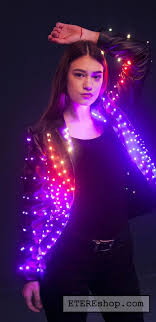 Smart Led Jacket Light Up Video Screen Fashion Disco Costume Sun By Etereshop Glow Costume Glow Party Outfit Led Jacket