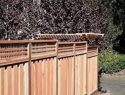 Enjoy the elegance of square lattice in garden spacing, with 2 1/2 openings. Redwood Fencing Style Choices From A And J Fencing