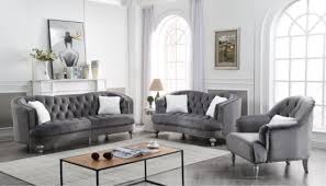 Living room furniture arranging tips. Living Room Furniture Leisure Grey Velvet Fabric Sofa Set China Chesterfield Sofa Living Room Sofa Made In China Com