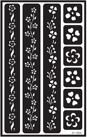 But i found this product easier to work with when applying to glass than vinyl stencil material, this was easier to reposition and adhered to curved. Buy Armour Etch Over N Over Stencil Floral Borders Online In Taiwan B001689vyg