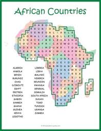 No Prep Africa Geography Countries Of Africa Word Search Geography Activities Geography For Kids Teaching Geography