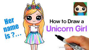 The game also teaches kids hot to draw the thing they chose! How To Draw A Unicorn Cute Girl Easy Youtube