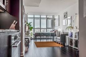 Balki S Sleek 400 Square Foot Downtown Toronto Studio Apartment Interior Studio Apartment Layout Small Studio Apartments
