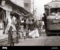 tram trundles by Circa 1960 Stock Photo ...