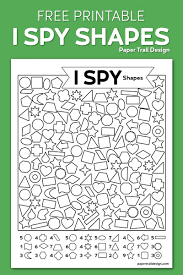 Free Printable I Spy Shapes Activity Paper Trail Design In 2020 Shapes Activities Printable Activities Activities