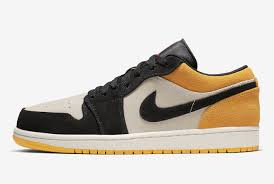 Black And Gold Retro 11 553558 127 Air Jordan 1 Low University Gold 2019 Release In 2020 Air Jordans Mens Grey Shoes Jordan 1 Low