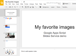 Organizing the world's information and making it universally. Tutorial Generating Google Slides From Images Apps Script