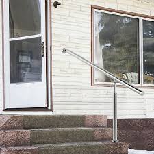 When installing stair railing, the double tab offset flange can be replaced with the following fittings: Vevor Stair Handrail 5ft Length Stair Rail Aluminum Handrails For Stairs 200lbs Load Capacity Stairway Railing Long Steel Pipes Hand Rails For Indoor Stairs Wall Mount Staircase Black 5ft Length Diy Tools
