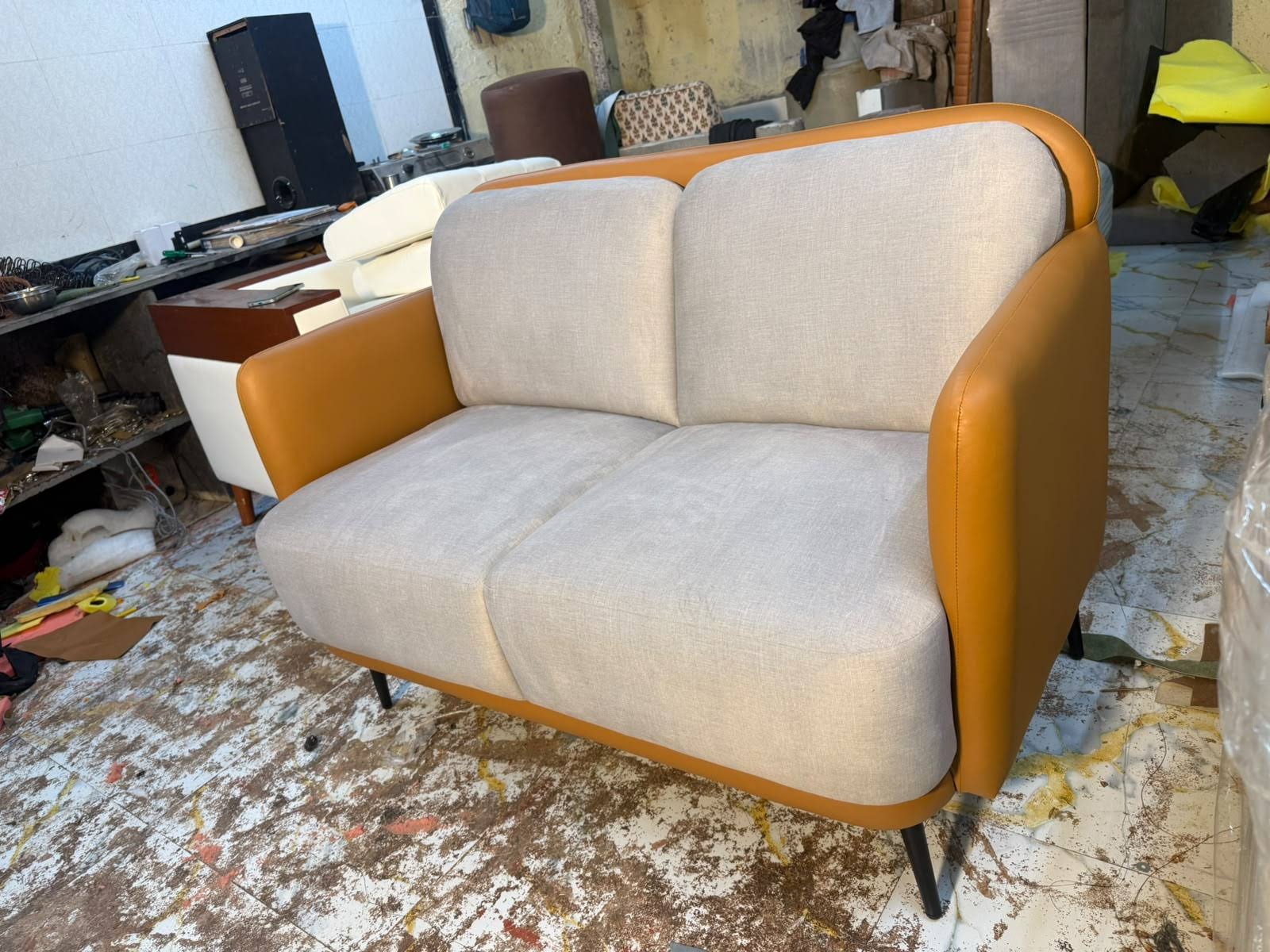 Modern Dual-Tone 2-Seater Sofa / Loveseat Couch product image