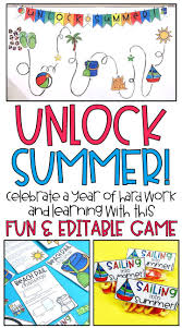 Join us for a series of summer parties and picnics as we celebrate the lifting of lockdown together! Celebrate The End Of The School Year With Unlock Summer An Editable Highly Engaging Game Meant For All Learners Classroom Fun Last Day Of School Summer Math