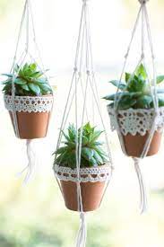 mini succulent pots you can make in a snap diy plant pot macrame hanger without ring