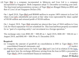 Convert sgd to myr using our currency converter with live foreign exchange rates latest currency exchange rates: Solved D Tiger Bhd Is A Company Incorporated In Malaysi Chegg Com